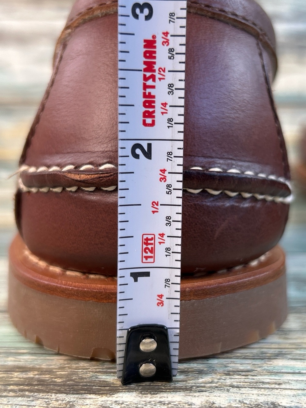 Sperry Gold Cup Made In Maine Penny Loafer Size 11D Brown Leather Vibram Soles - Picture 12 of 13